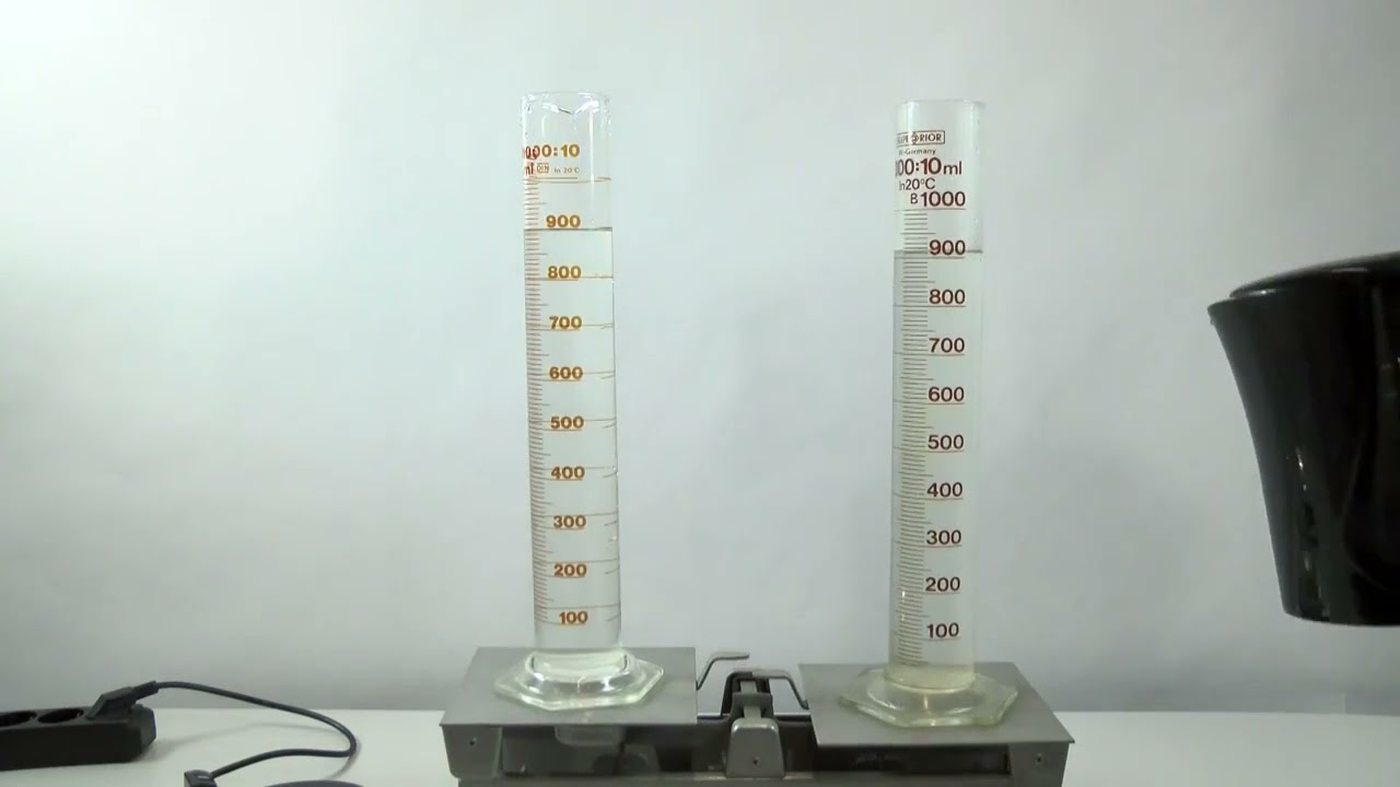 Density - hot water is lighter than cold water - experiment