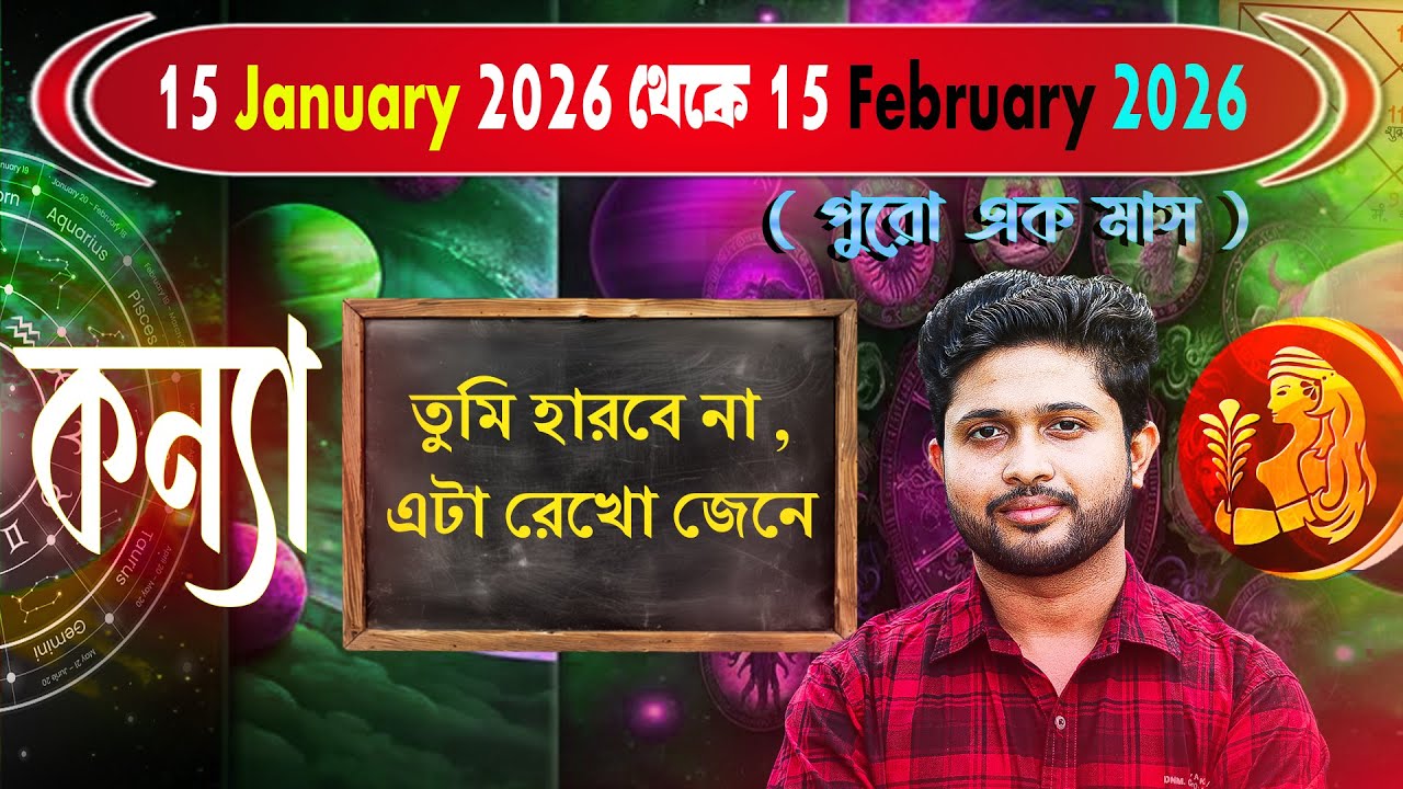 কন্যা রাশি♍। Virgo Sign👱‍♀। ১৫ ই জানুয়ারি থেকে ১৫ই ফেব্রুয়ারি পর্যন্ত প্রেডিকশন।