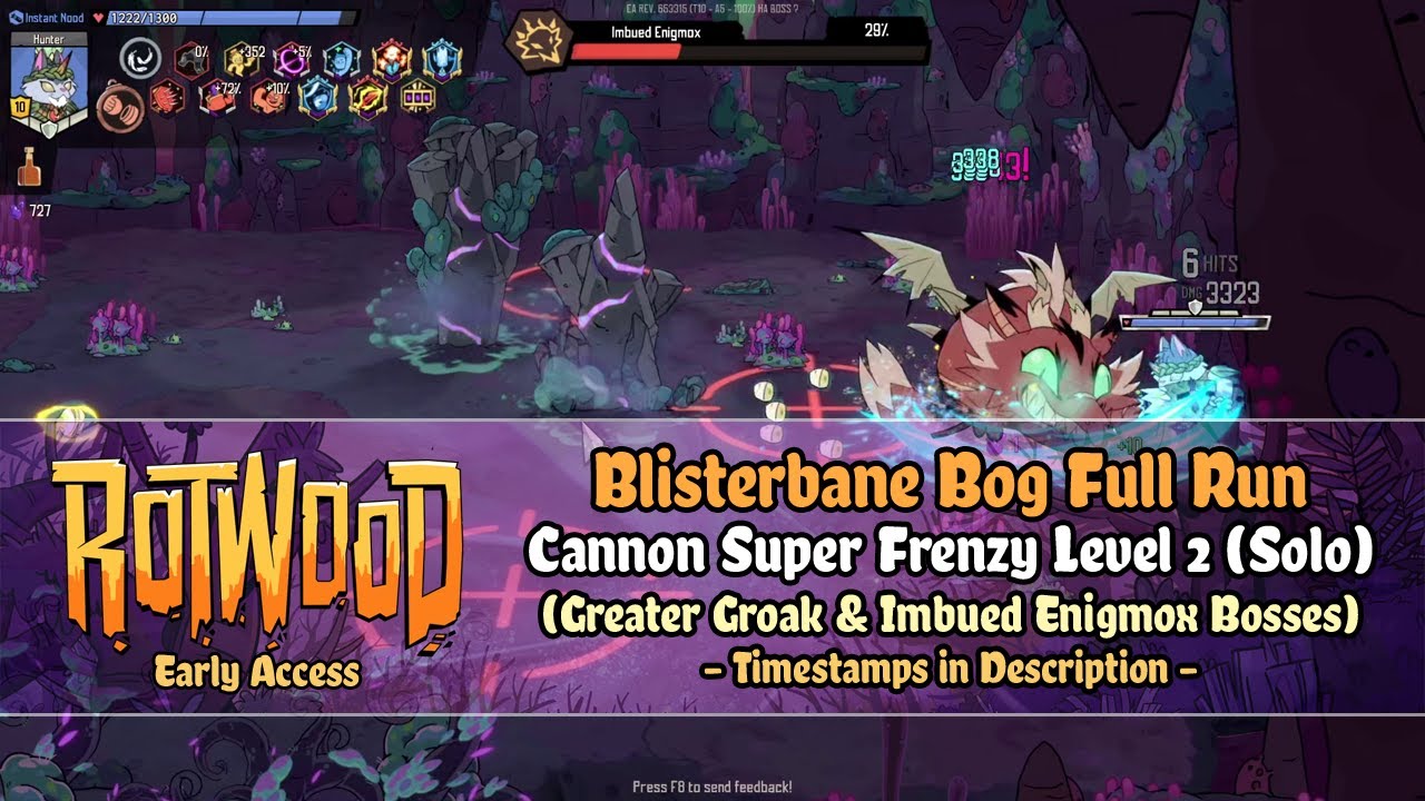 Rotwood Early Access - Blisterbane Bog [Cannon Super Frenzy 2] Solo Run (Imbued Enigmox Boss)
