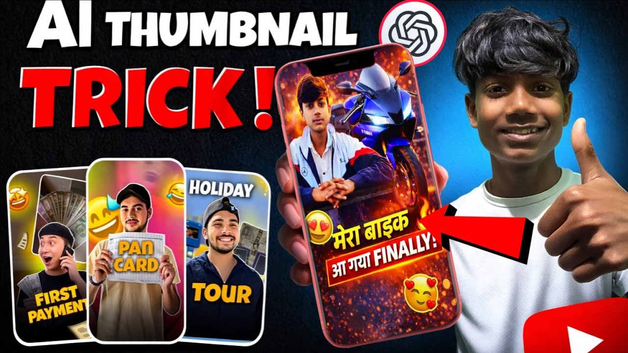 ChatGPT Se Viral Short Thumbnail Kaise Banaye? 😱🔥”(1 click me ) professional short video thumbnail 😱
