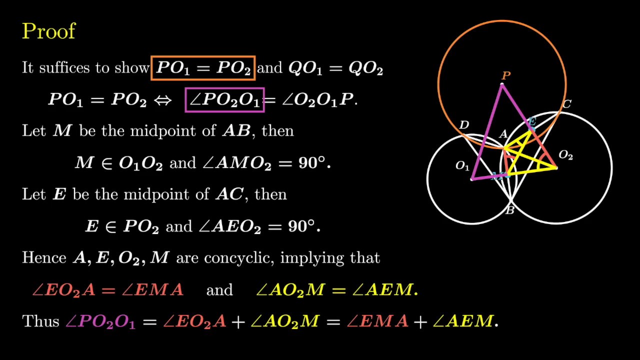 2020 INMO P1 Solution: Perpendicular Bisector of two centers