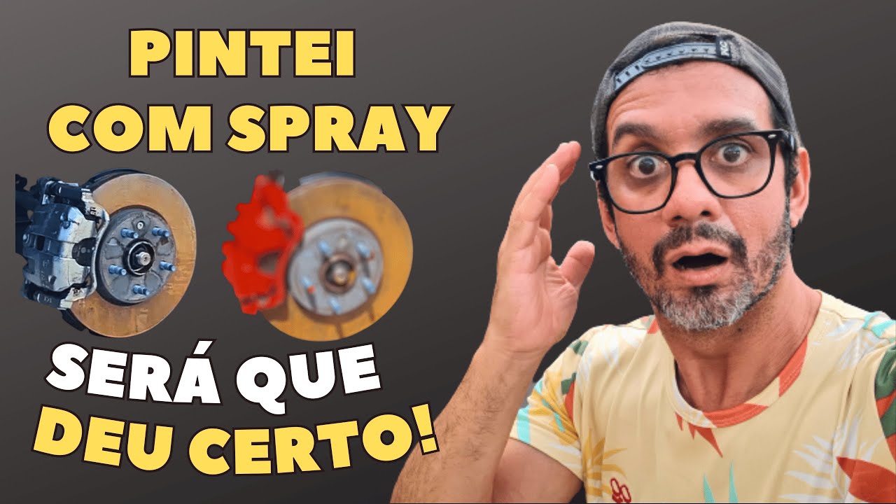 ✅Como pintar a pinça de freio, de forma FÁCIL COM SPRAY.