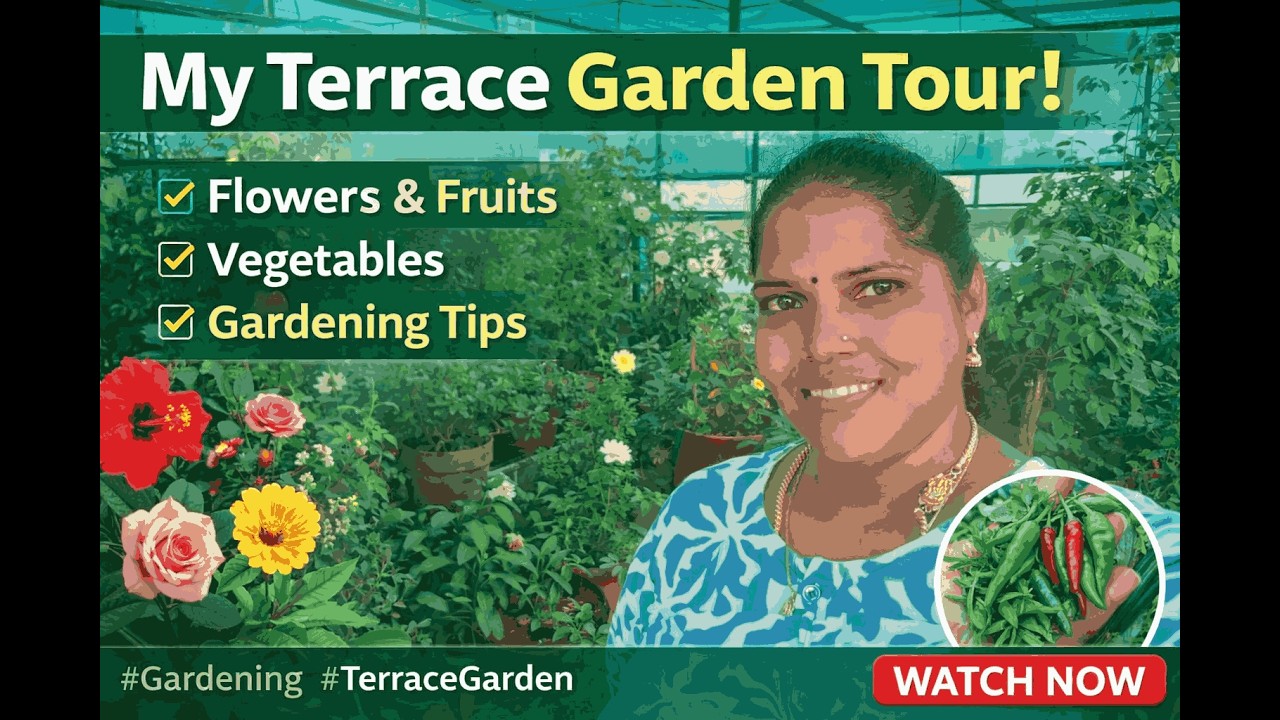 🌿 Full Terrace Garden Tour 2026 | My Green Paradise @ Hema Thottam | Organic Maadi Thottam Tips 🪴
