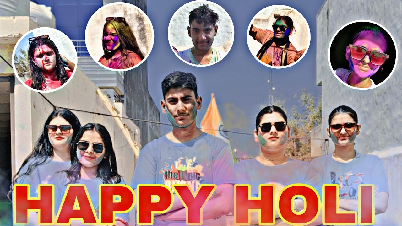 Happy holi guys 🥳♥️ & Shagun ko lagi chot holi pr 