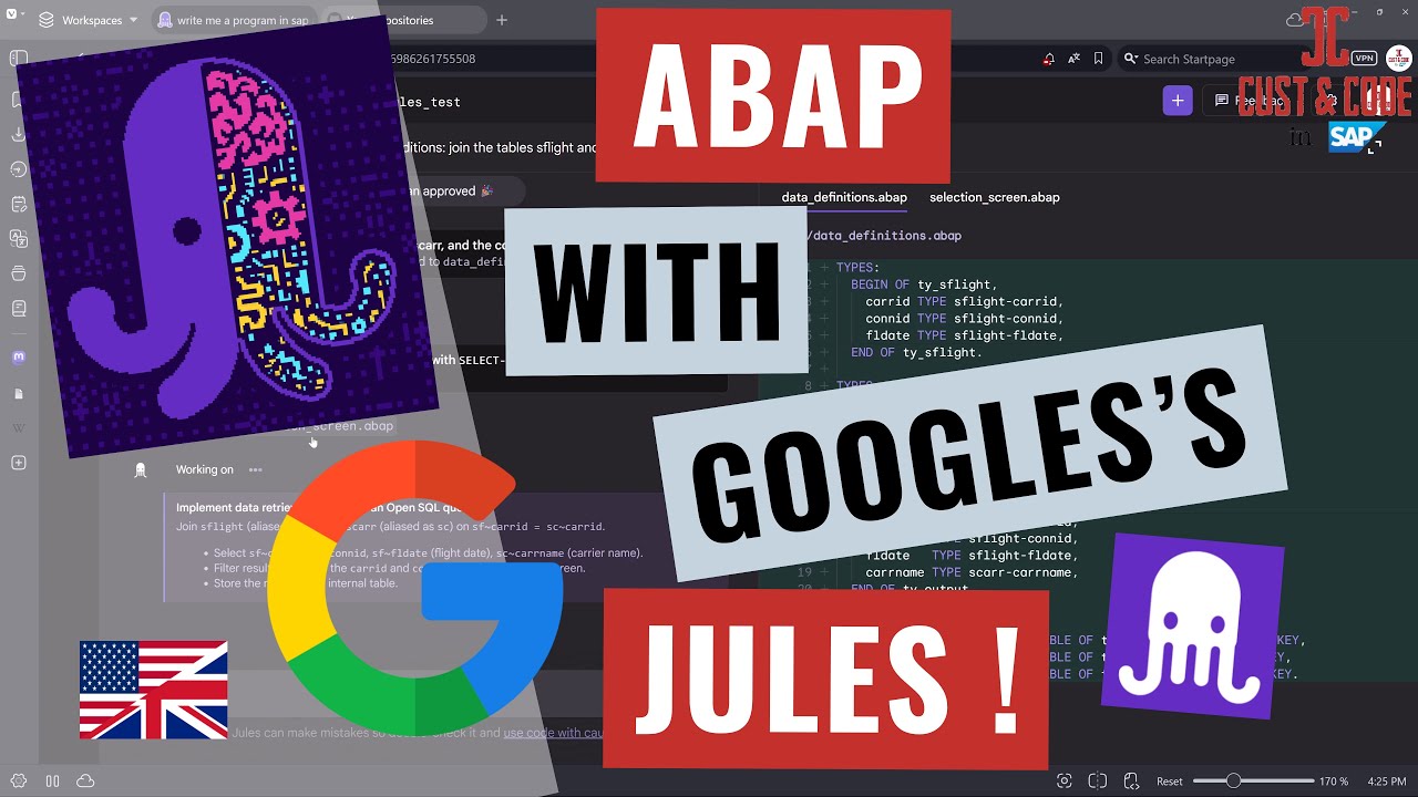 ABAP Development with Google's Jules - Live Demo! [english]