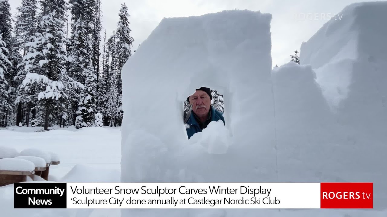 Volunteer Snow Sculptor Brings Joy to Castlegar Nordic Ski Club Visitors