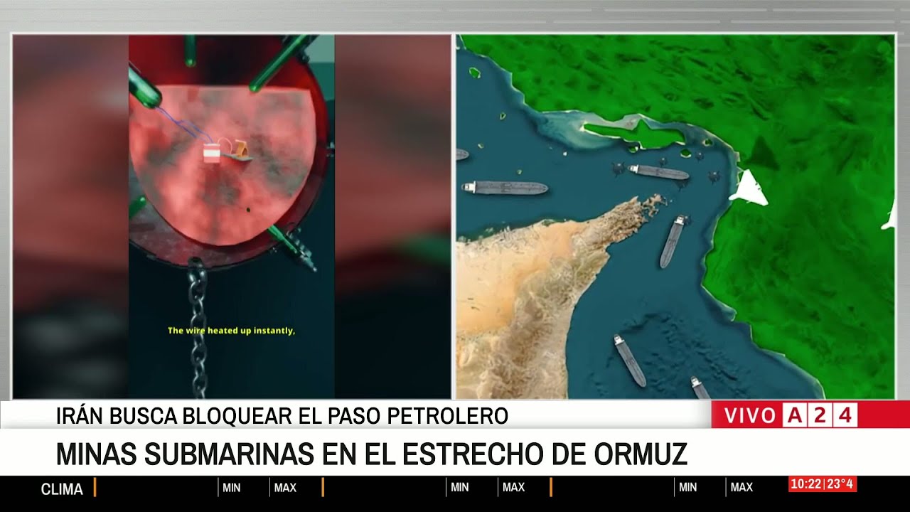IRÁN INTENTA BLOQUEAR EL PASO DE PETRÓLEO CON LA AMENAZA DE MINAS SUBMARINAS EN EL ESTRECHO DE ORMUZ