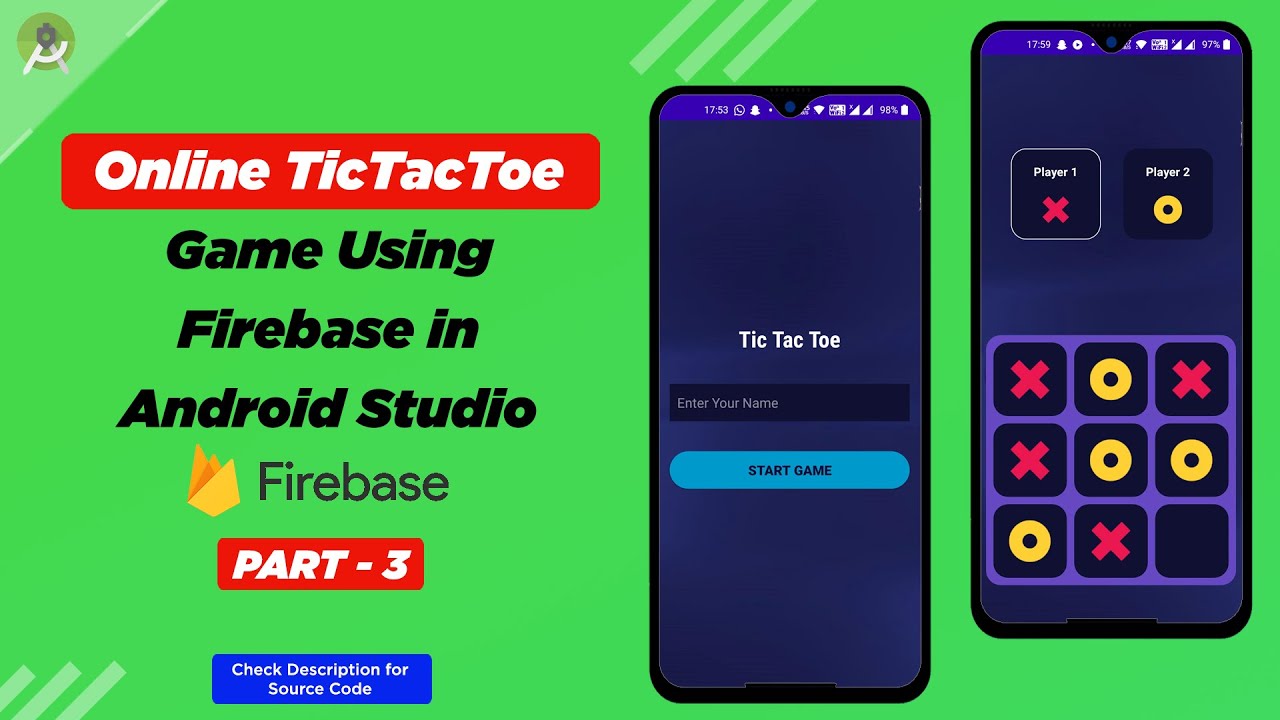 How to create Online Tic Tac Toe game using Firebase in Android Studio | Part - 3 | Final Part