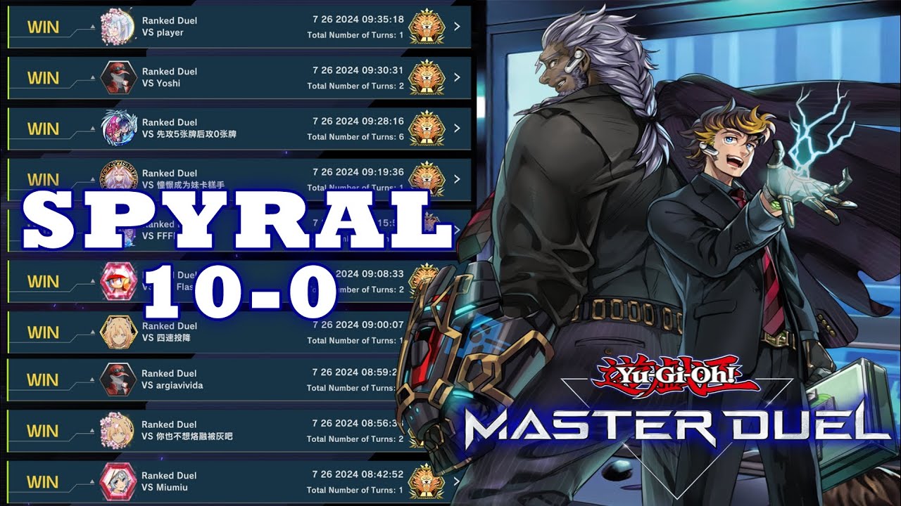 [Winstreak 10-0] Using SPYRAL Deck EX Tier 0 | Deck Profile & Gameplay - Yu-Gi-Oh! Master Duel