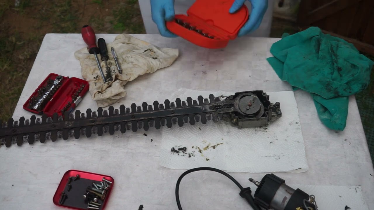 RIPARAZIONE TAGLIASIEPI ELETTRICO - electric hedge trimmer repair