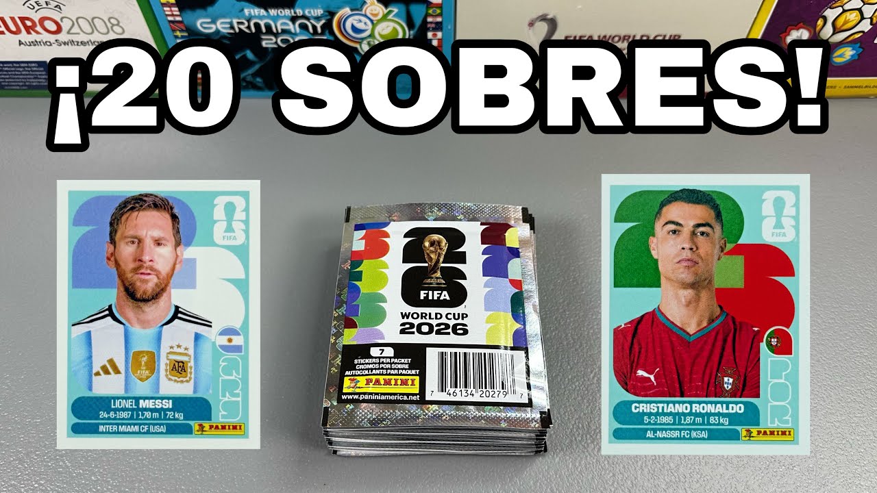 &iexcl;BUSCANDO AL BICHO Y A MESSI EN 20 SOBRES DEL MUNDIAL 2026! - Version USA
