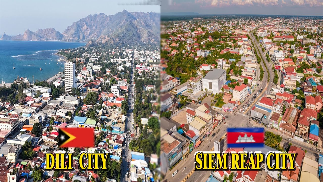Dili🇹🇱 vs Siem Reap🇰🇭 View City of Timor-Leste and Cambodia Building Construction Skyscraper 2025