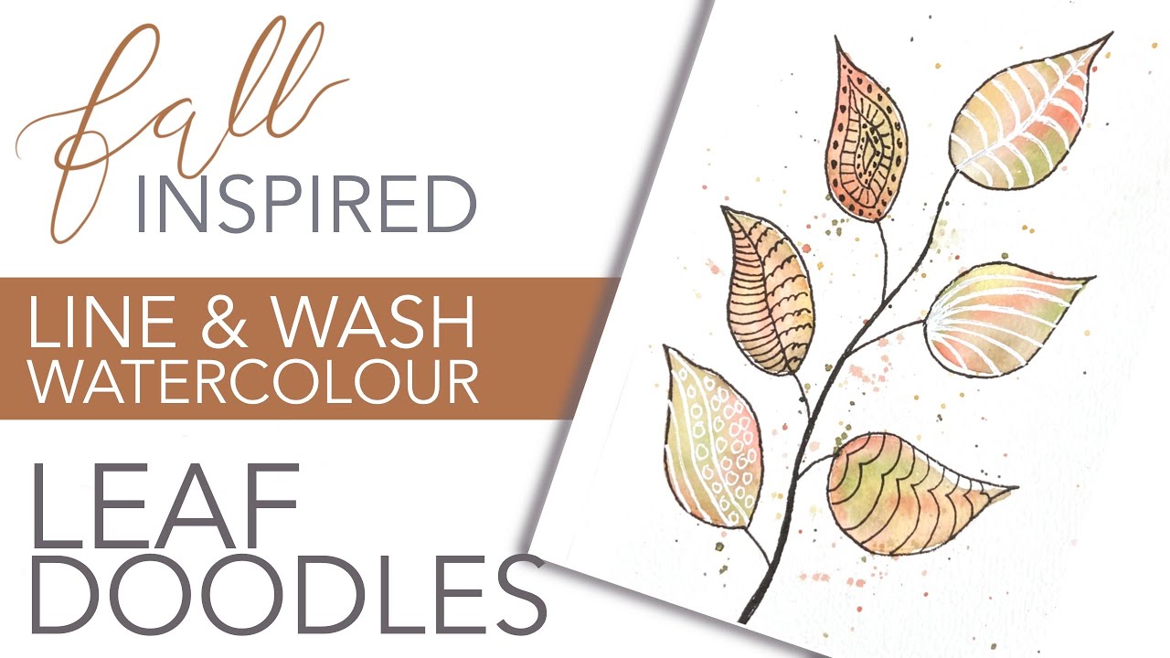Fall Inspired Watercolour Leaf Doodles Part 1