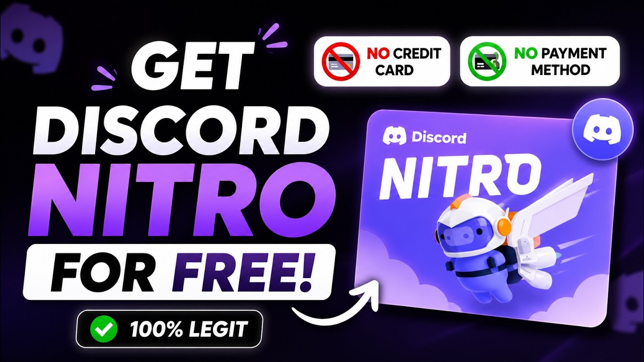 HOW TO GET OFFICIAL DISCORD NITRO FOR FREE | UPDATED 2026 | 100% WORKING!