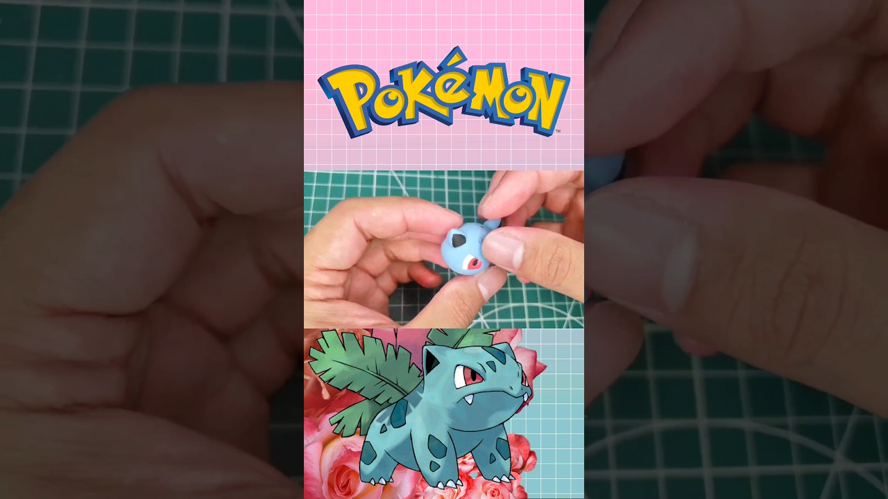 Sculpting Ivysaur with clay #shorts