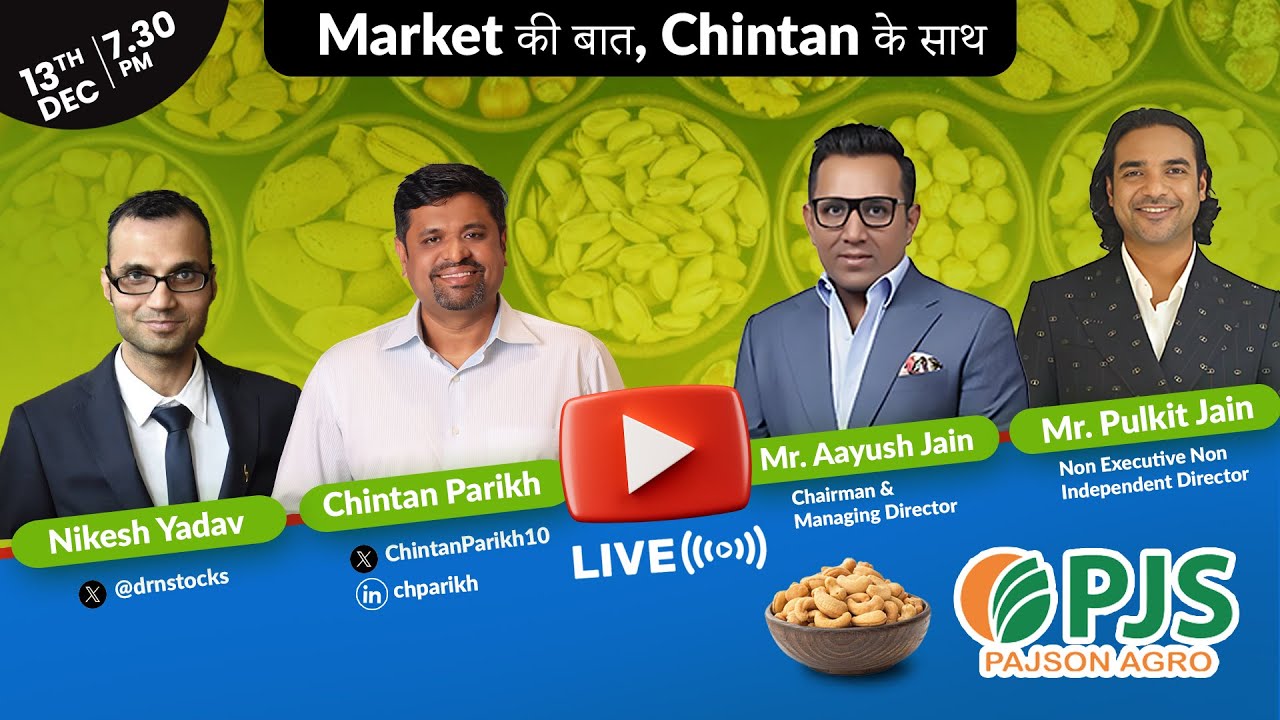 🔴 Live &ndash; Pajson Agro SME IPO | MD Aayush Jain | Host Chintan Parikh & Nikesh Yadav