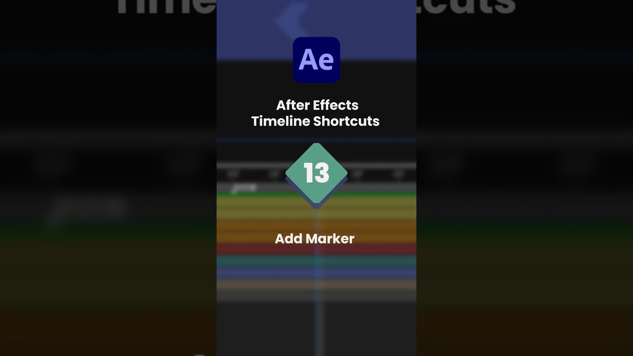 After Effects Timeline Shortcuts 13 - Add Marker | #aftereffects #aftereffectstutorial
