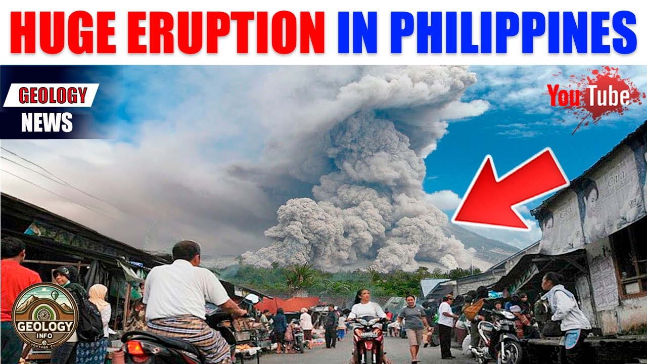 Huge eruption covers city in ashes and scares population in the Philippines.