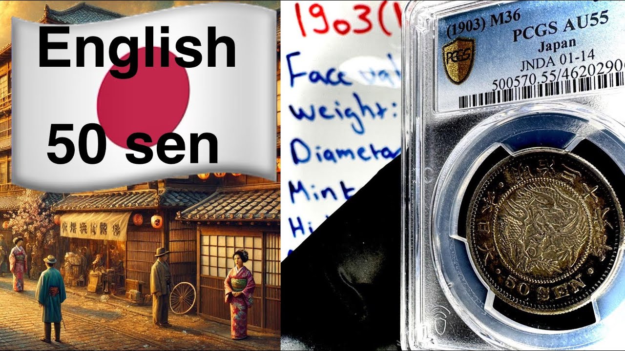 🚀 Rare Japanese Meiji 36 (1903) 50 Sen Silver Coin &ndash; Hidden Value & Auction Prices! 💰🐉