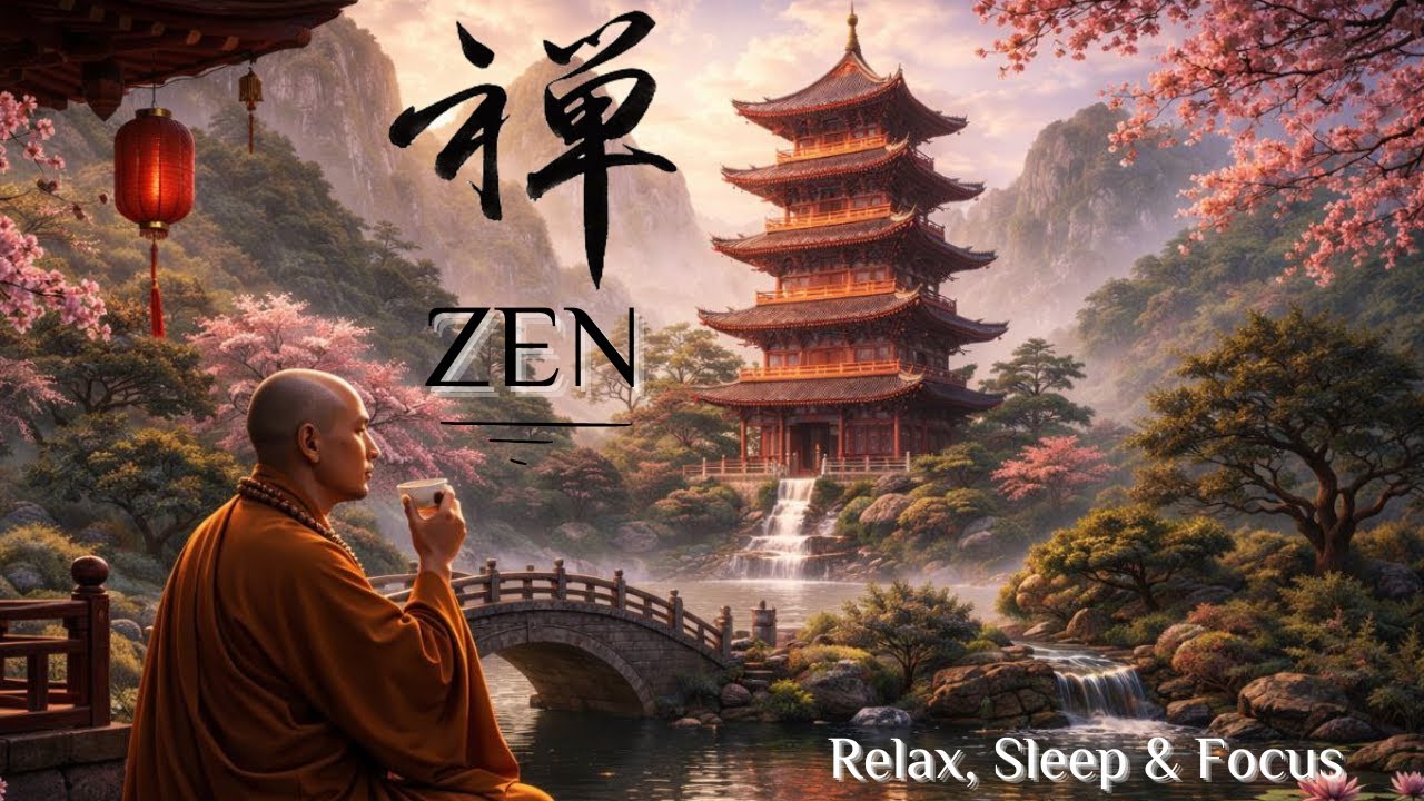 ZEN Meditation Music 🧘‍♂️ Japanese Kanji Ambience for Relax, Sleep & Deep Focus