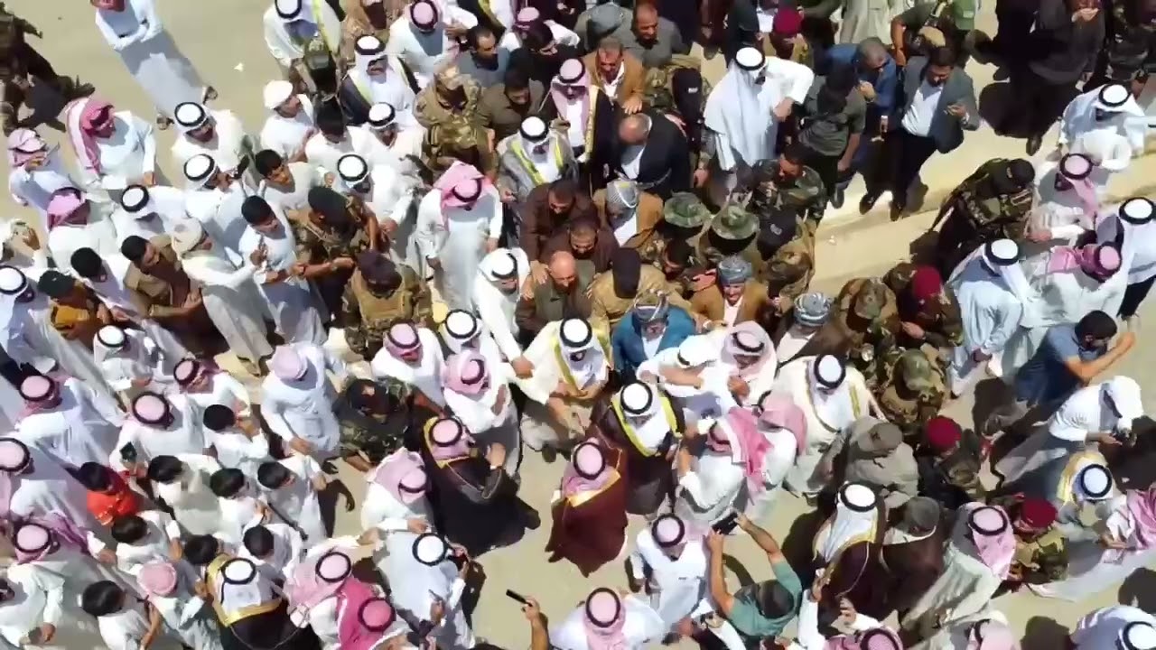 موكب واستقبال الشيخ حاتم القحيص الشمري في عاصمته ناحية تلول الباج