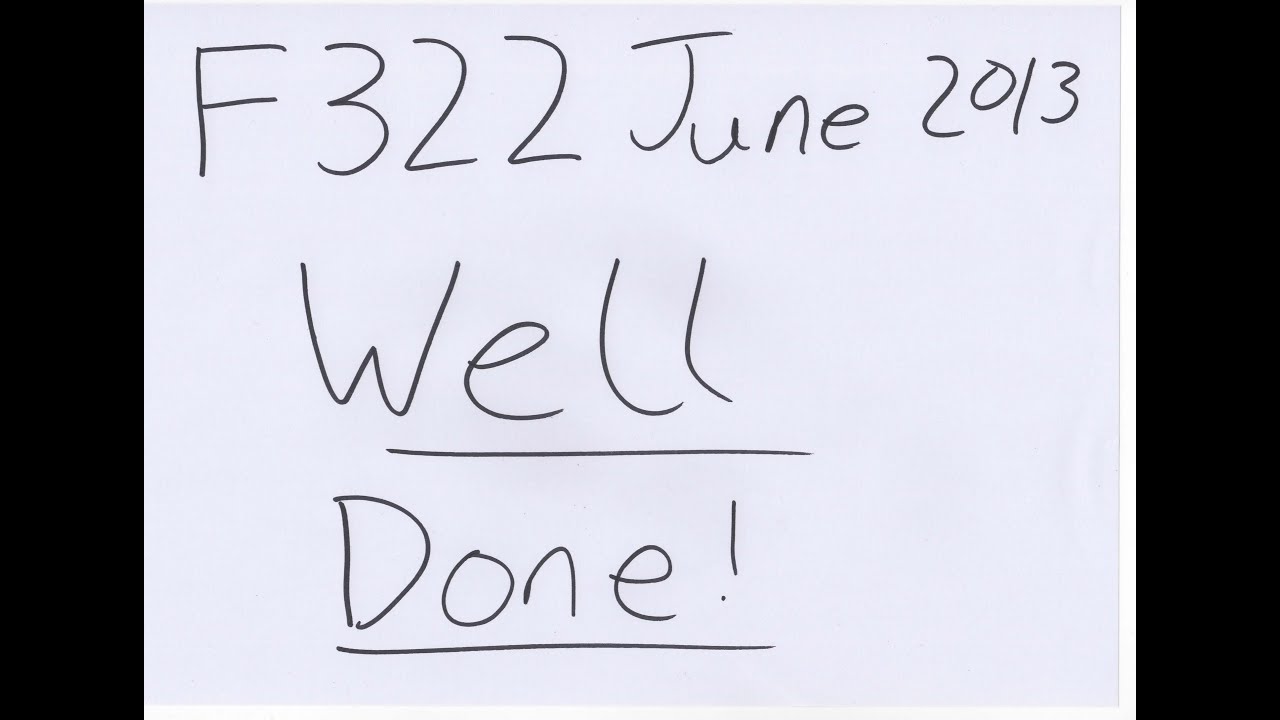 Chemistry F322 June 2013