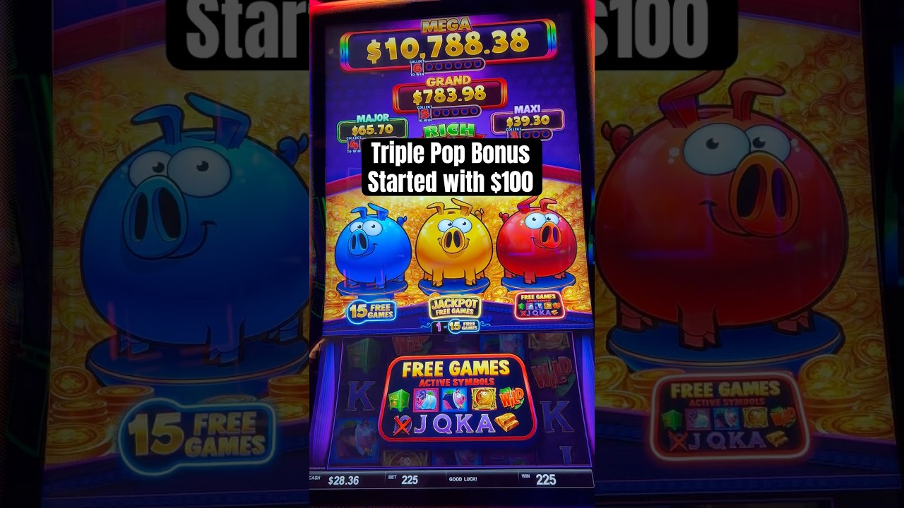 Awesome Triple Pop Bonus on Rich Little piggies!