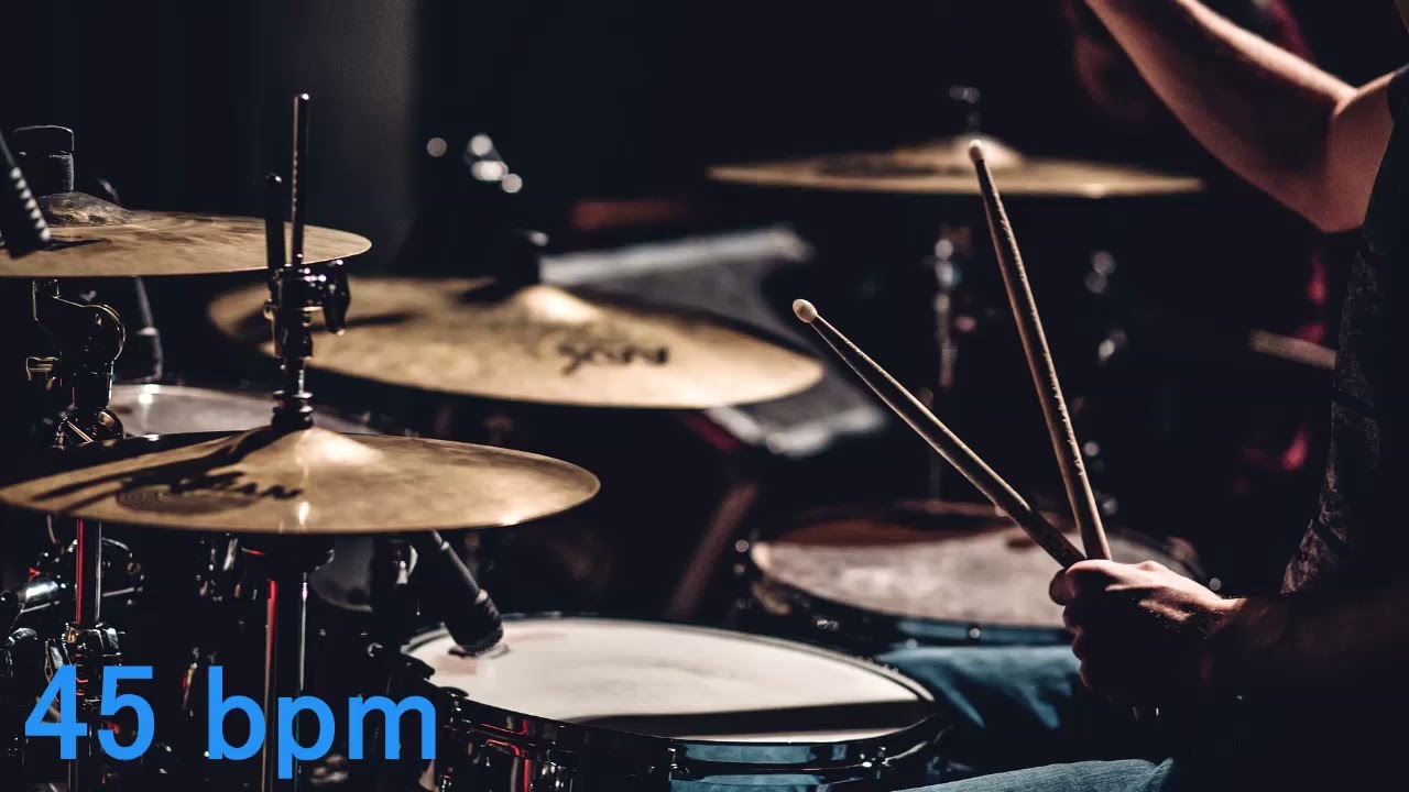 45 Bpm Blues Shuffle Beat Drum Track Bateria | Swing Eighth Notes Groove