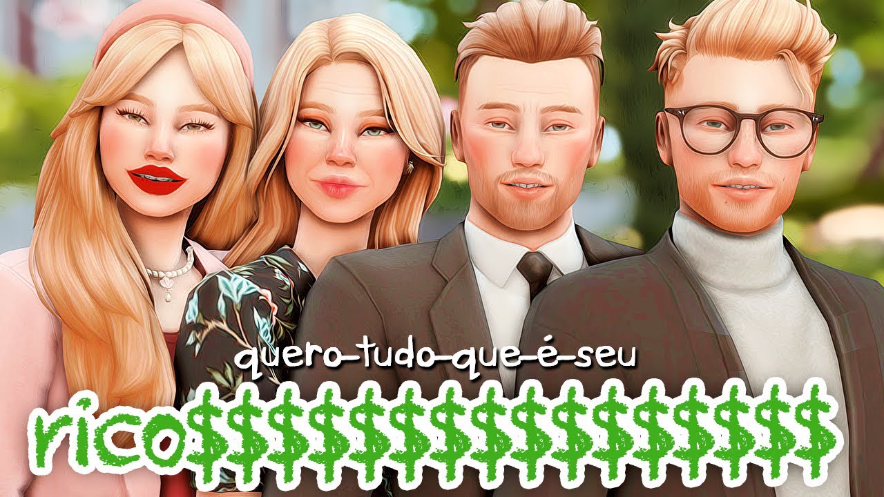 criei uma família de sims ricos, esnobes e parentes dos quero-tudo-que-é-seu p/ meu save 🤑