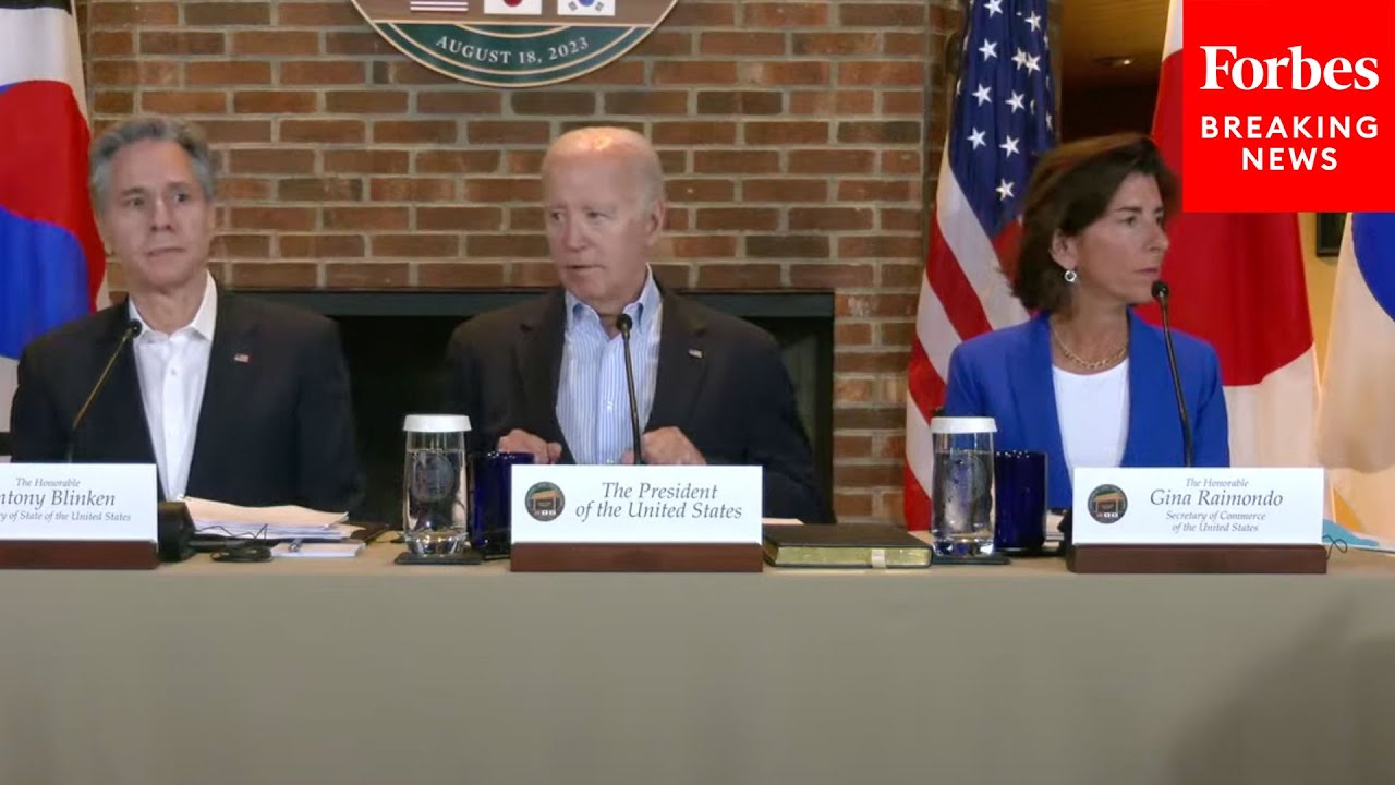 WATCH: Biden Holds Camp David Trilateral Summit With Korea's President And Japan's Prime Minister