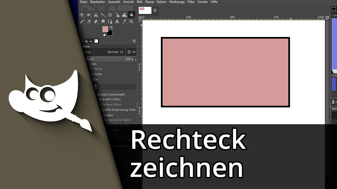 Gimp Rechteck zeichnen | Gimp Quadrat zeichnen ✅ Tutorial