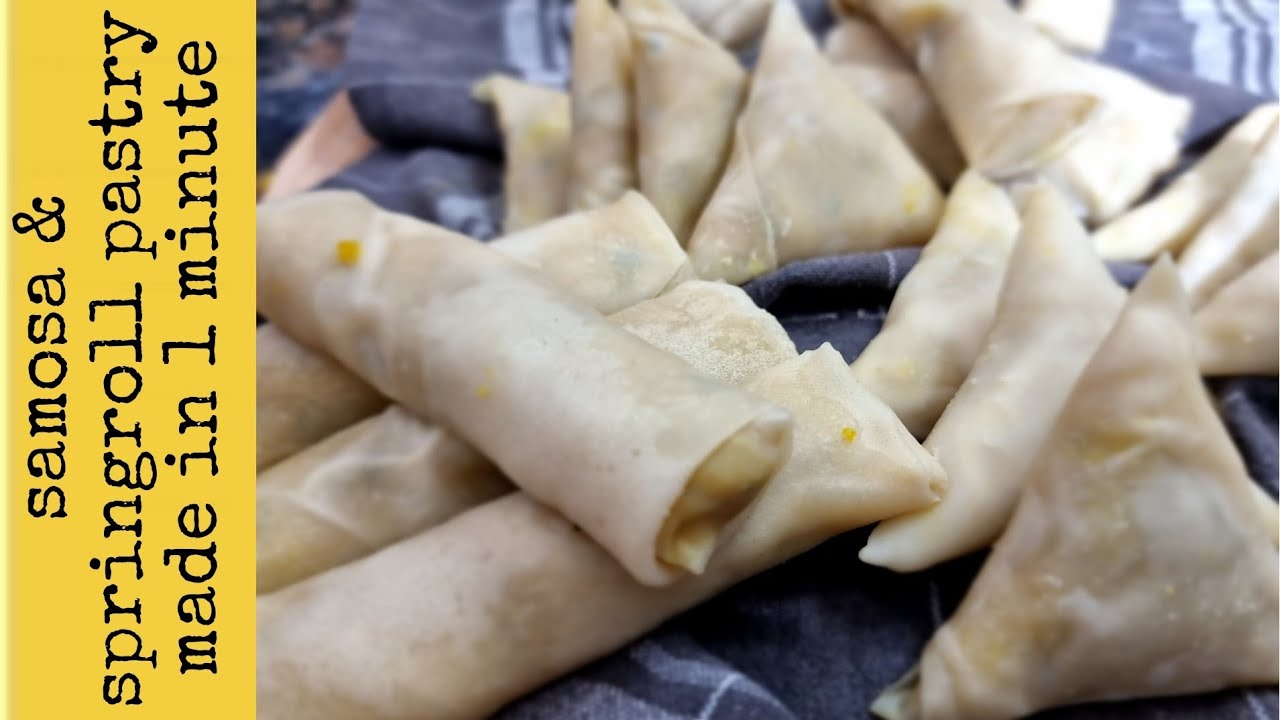 Make Samosa & Springroll Pastry In 1 Minute. No Dough.No Rolling.No Stove.No Oven