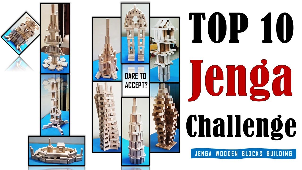 Top 10 Jenga Challenges ⚡ Accept the Challenge & Mention Us! Dare to Accept? #jengachallenge #jenga