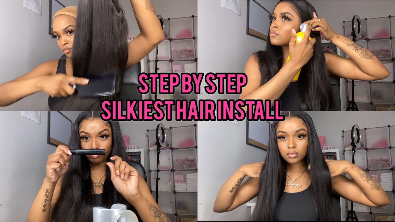SILKIEST LACE FRONTAL WIG INSTALL ft. Tinashe Hair|Ari J.
