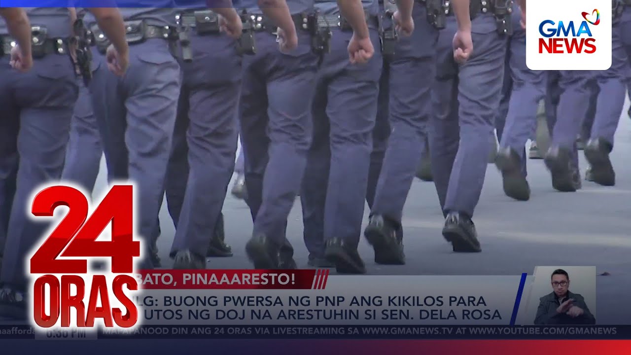 DILG &ndash; Buong puwersa ng PNP ang kikilos para sa utos ng DOJ na arestuhin si Sen. Dela Rosa | 24 Oras