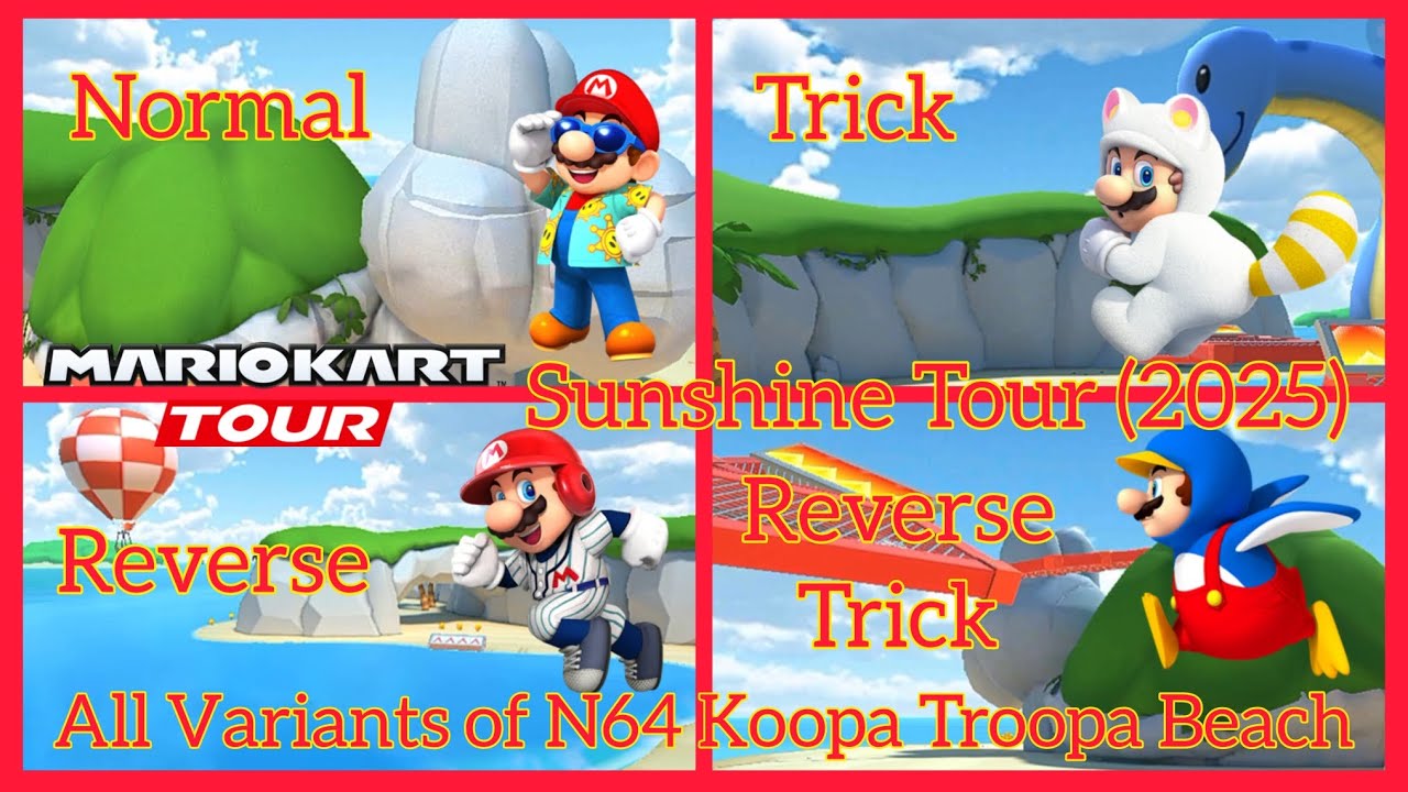 All Variants of N64 Koopa Troopa Beach (with Any Mario Only)  |  Mario Kart Tour