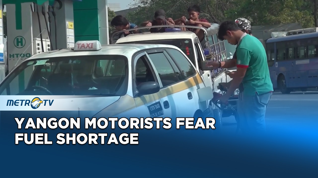 Motorists Queue for Fuel in Yangon Amid Price Surge