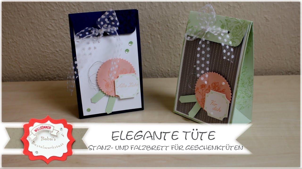 Elegante Tüte mit Stanz- und Falzbrett für Geschenktüten - Stampin´Up! - Step by Step Anleitung