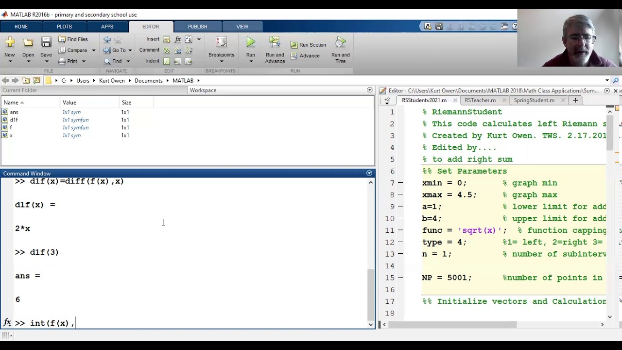 Integrating in MATLAB