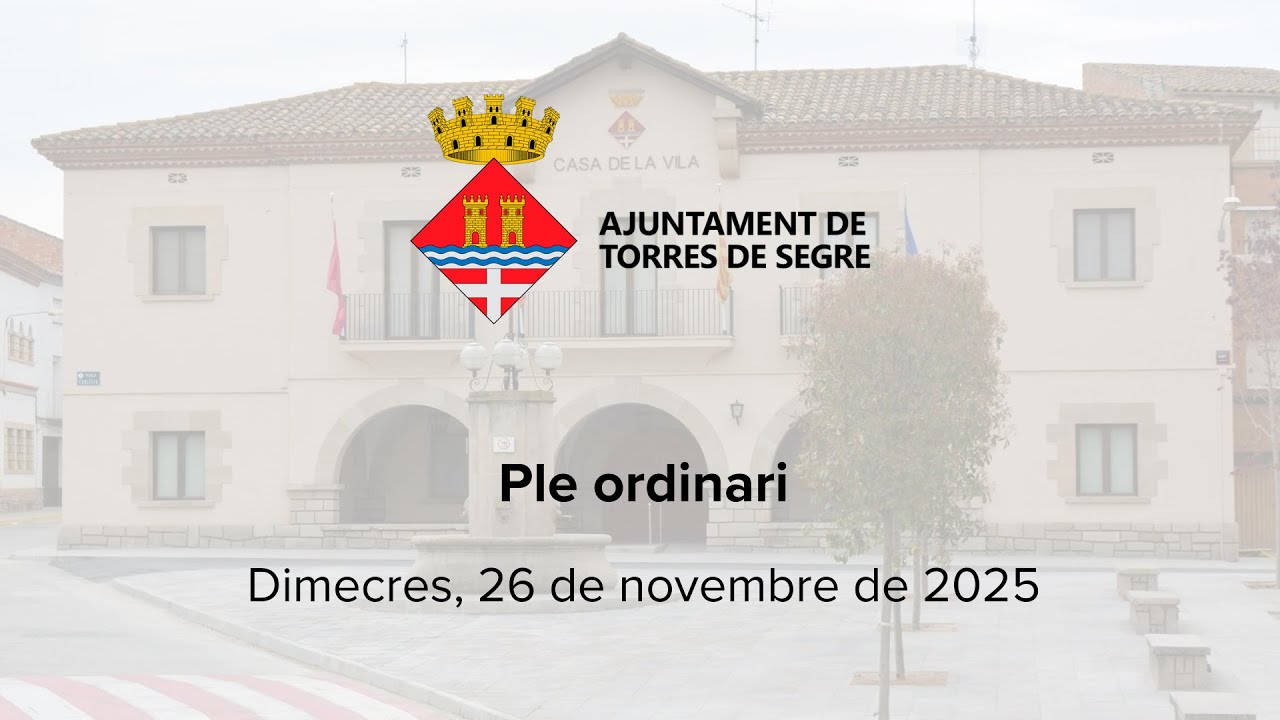 Ple ordinari - Dimecres, 26 de novembre de 2025