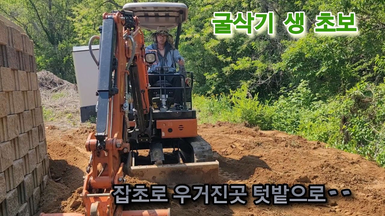 안 쓰던 땅에 텃밭 을 만들어 봤어요