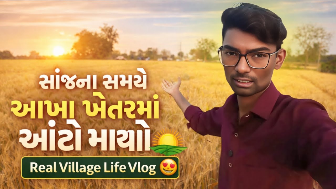 સાંજના સમયે આખા ખેતરમાં આંટો માર્યો 🌾😍 | Real Village Life Vlog #TheDilipVlogs 
