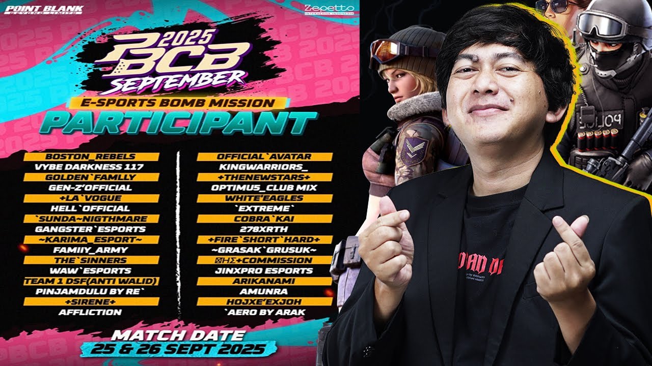 🔴LIVE PBCB SEPTEMBER 2025 MODE BOMB MISSION ESPORTS - DAY 1🔫💦#pointblankindonesia