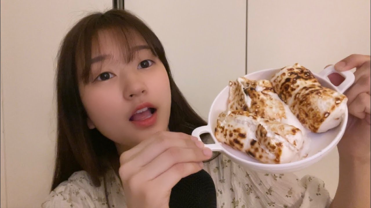 구운 마쉬멜로우 떠먹어봐요 존맛탱 ๑′ᴗ‵๑  | 마쉬멜로우 이팅사운드ASMR
