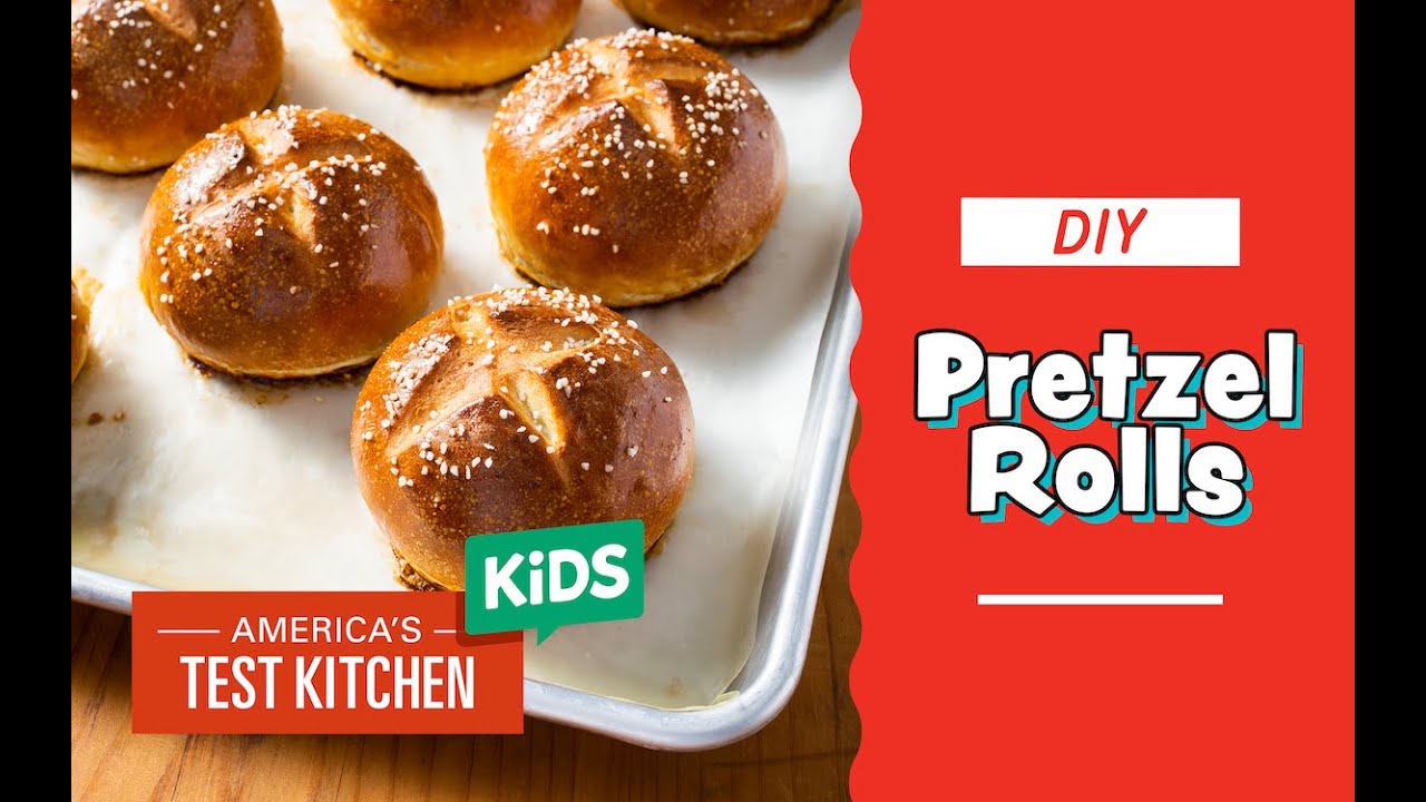 Homemade Pretzel Rolls, Perfect for Burgers and Sandwiches | America's Test Kitchen Kids