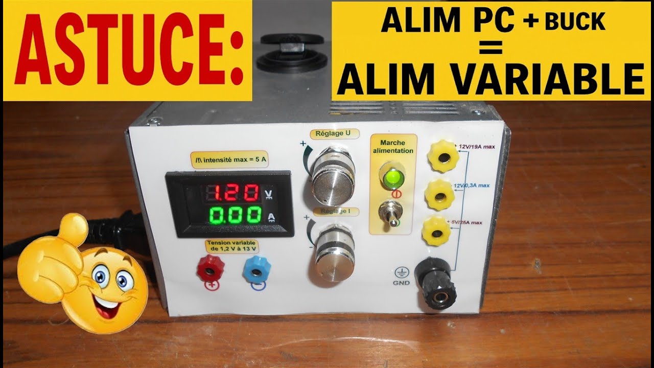DIY - Modifier une alimentation de P.C en alimentation variable.