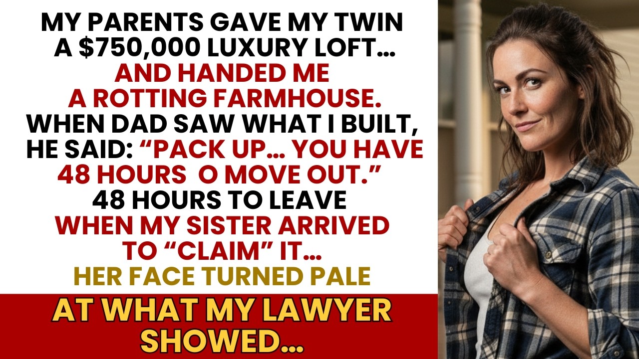 My Parents Gave My Twin a $750K Loft—Then Tried to Evict Me From the Farmhouse I Rebuilt