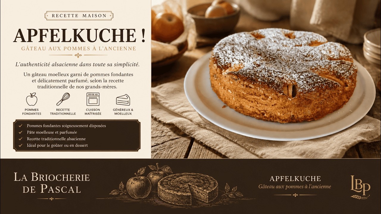 Apfelkuche – Le Vrai Gâteau aux Pommes à l’Ancienne 🍎 Moelleux, Deux Textures, Trop Bon !