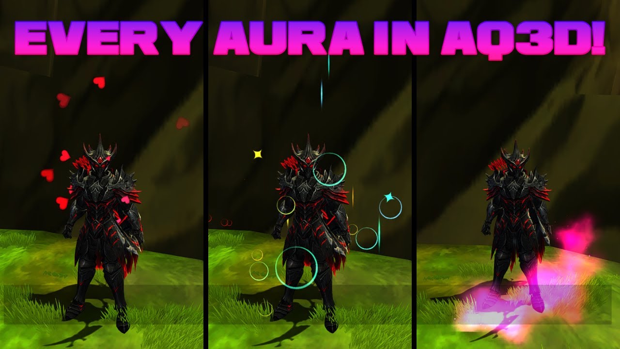 AQ3D Every Aura In The Game! (Most Are Available For FREE Players) AdventureQuest 3D