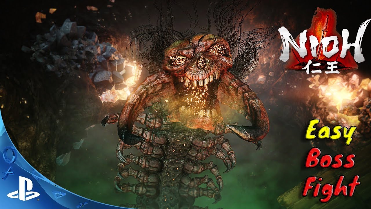 Nioh - Wielki Wij - Great Centipede (Easy Boss Fight)
